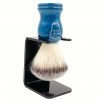 Blue Handle Shave Brush, Black Badger or Synthetic