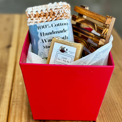 Handmade soap, Handmade Washcloth, Soap Tray Gift Set